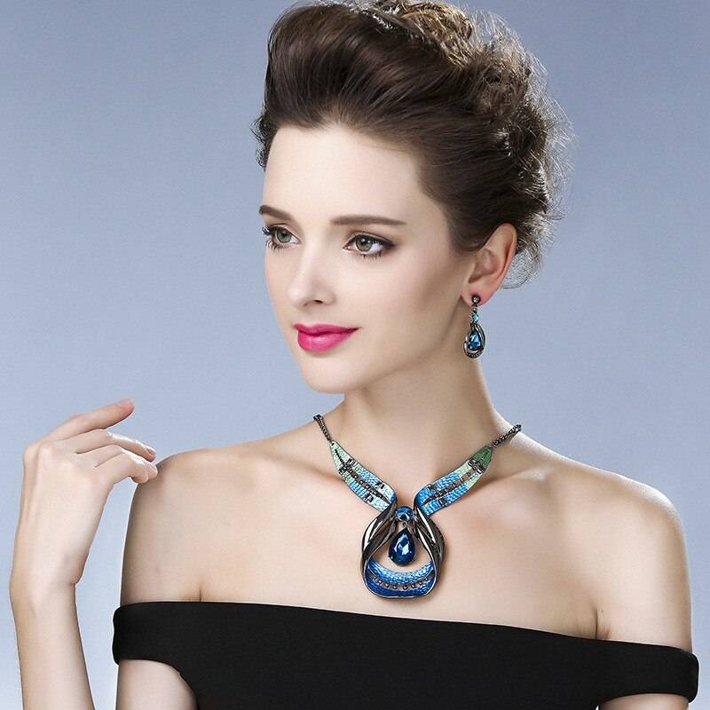 Antique Silver Bridal Jewelry Set for Women
