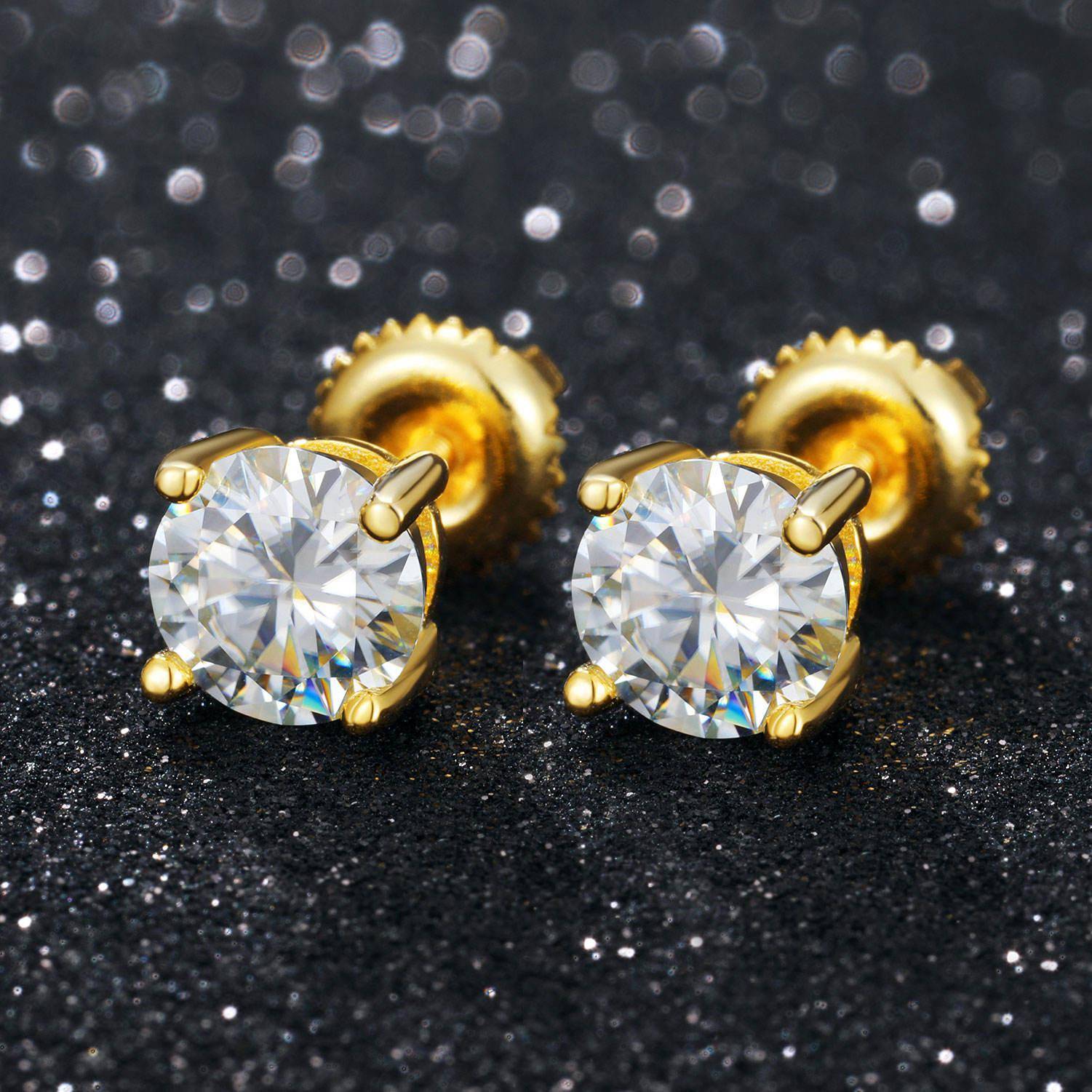 Women's Moissanite Stud Earrings Women's Moissanite Stud Earrings
