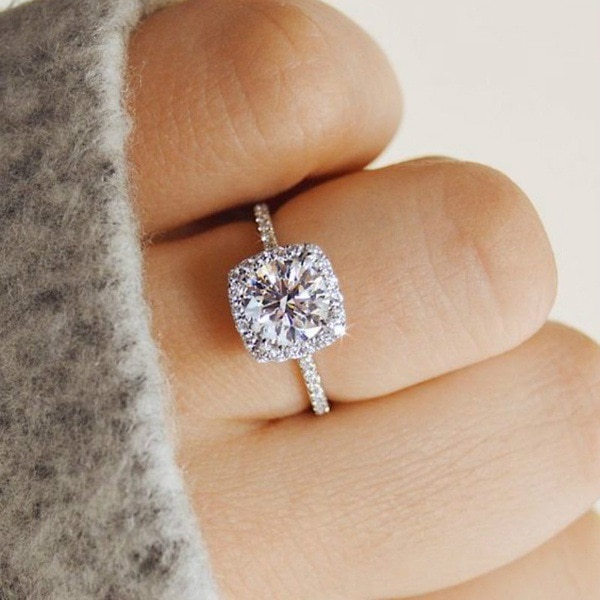 Crystal Decorated Wedding Ring