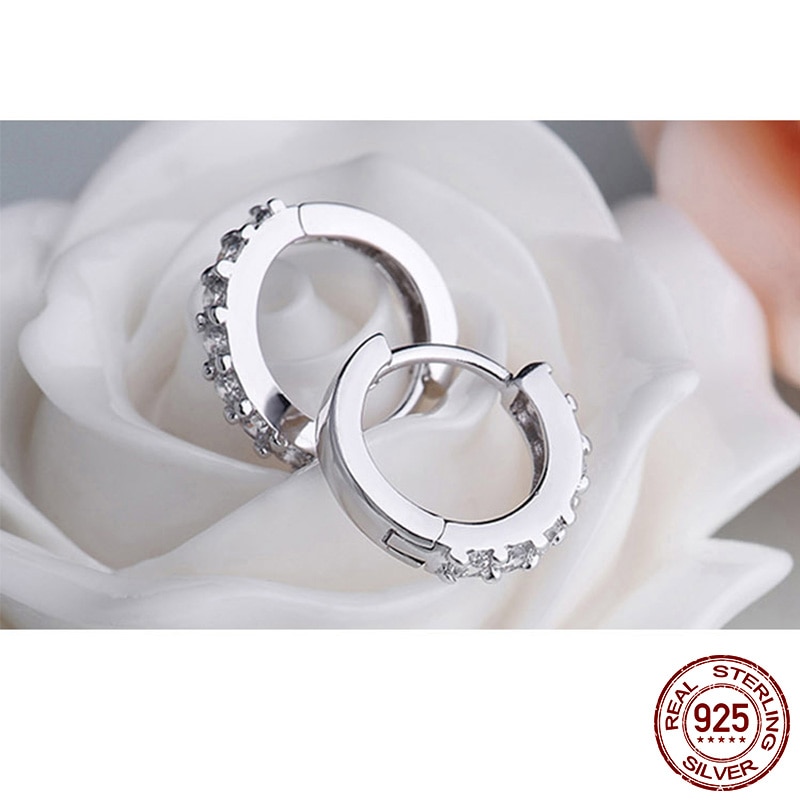 Classic 925 Sterling Silver Drop Earrings for Women